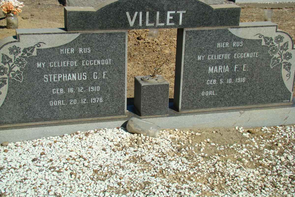 VILLET Stephanus G.F. 1910-1978 &amp; Maria F.E. 1916-