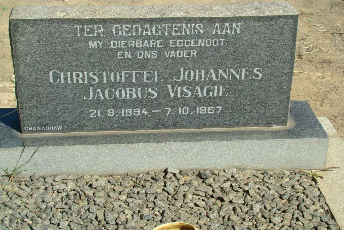 VISAGIE Christoffel Johannes Jacobus 1894-1967