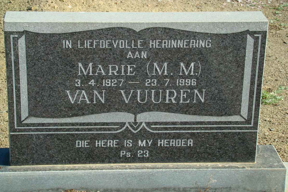 VUUREN, M.M., van 1927-1996