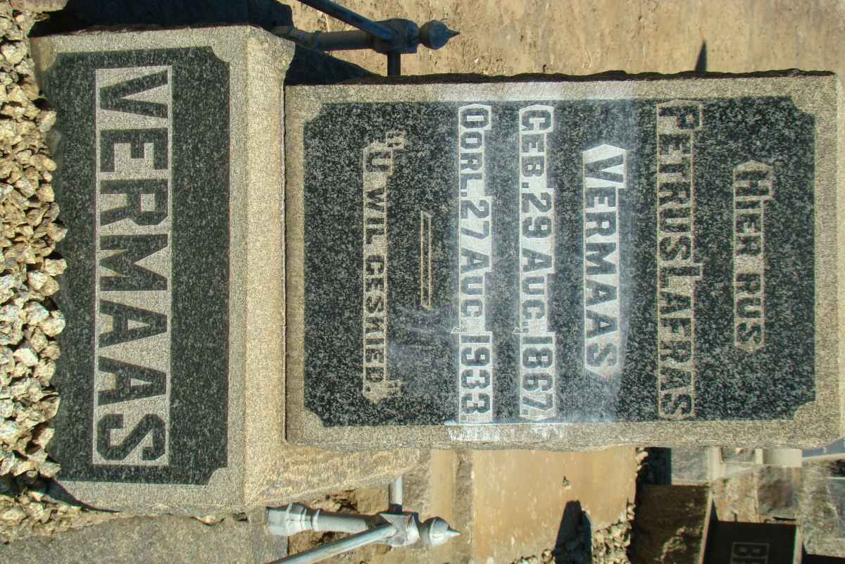 VERMAAS Petrus Lafras 1867-1933