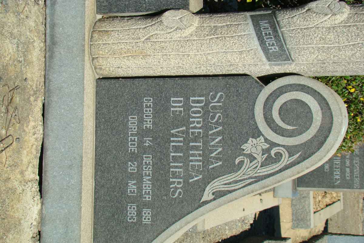 VILLIERS Susanna Dorethea, de 1891-1983