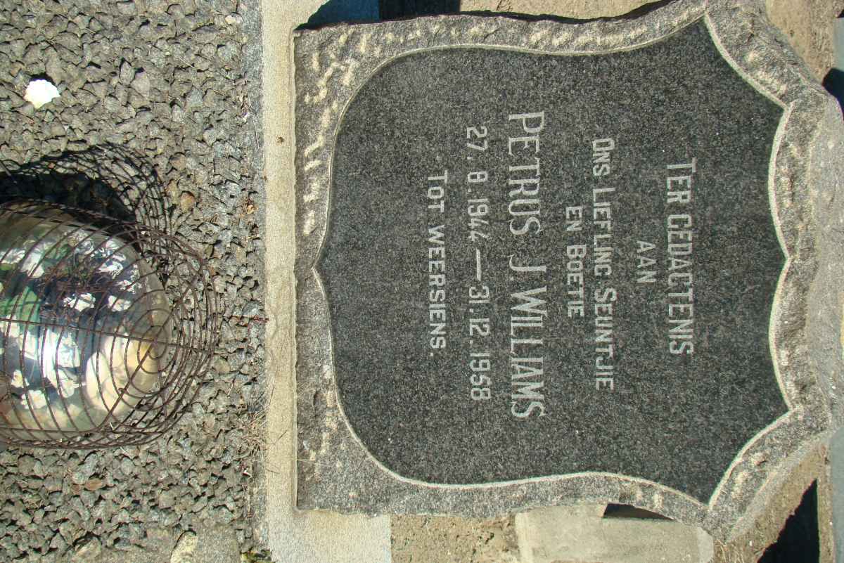 WILLIAMS Petrus J. 1944-1958