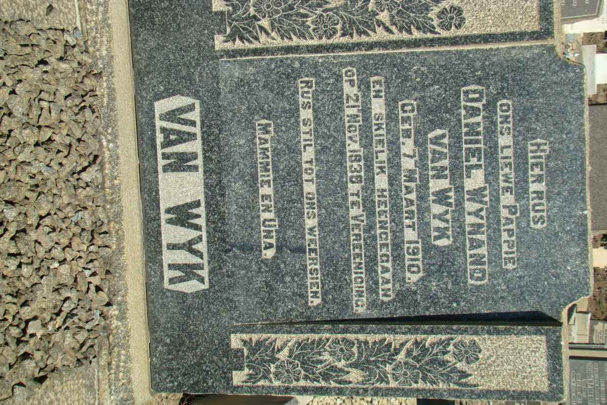 WYK Daniel Wynand, van 1910-1938
