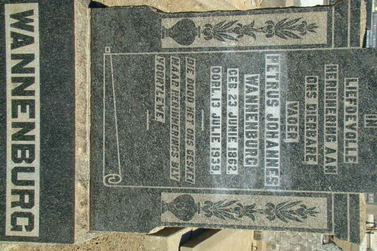 WANNENBURG Petrus Johannes 1862-1939