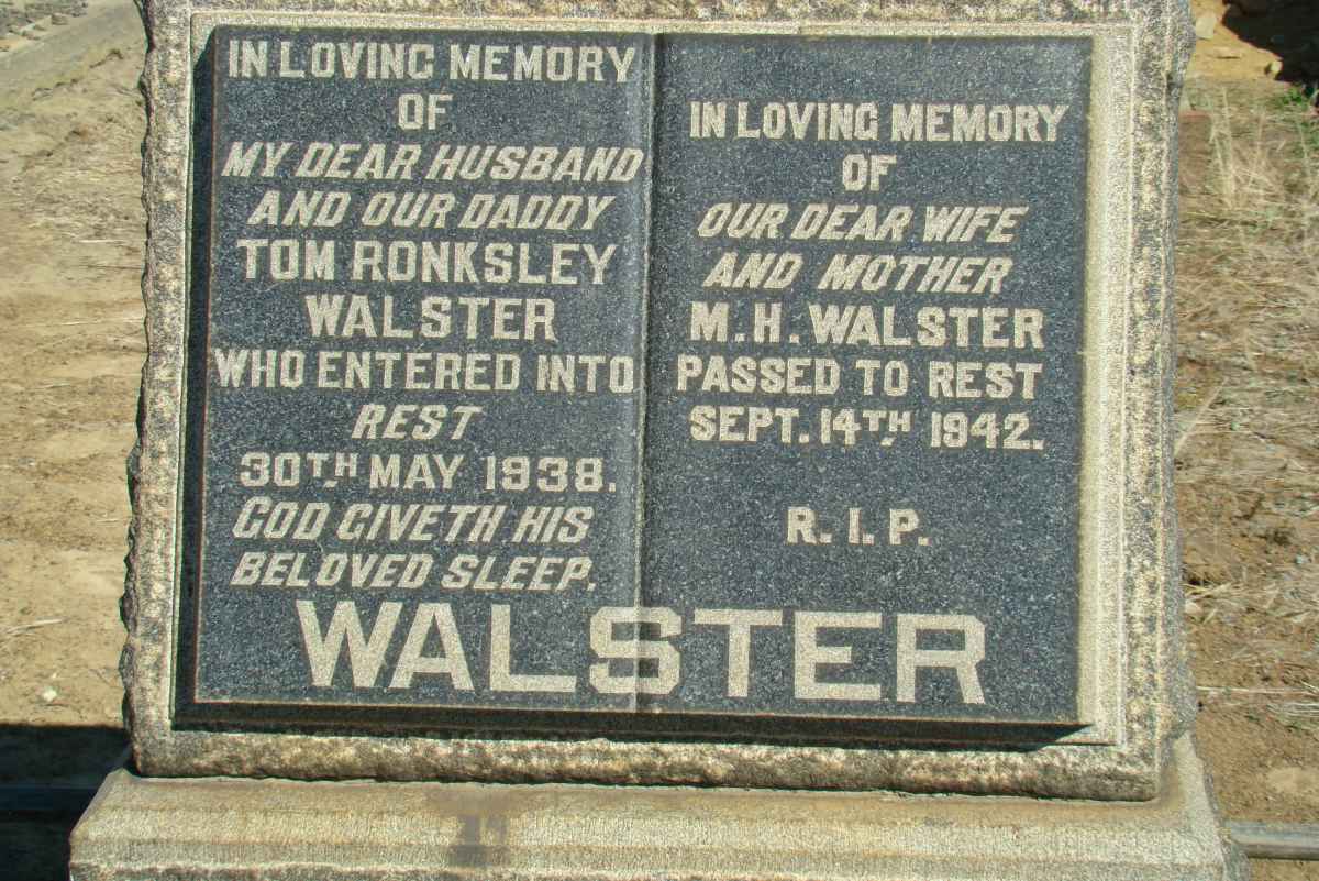 WALSTER Tom Ronksley -1938 &amp; M.H. -1942