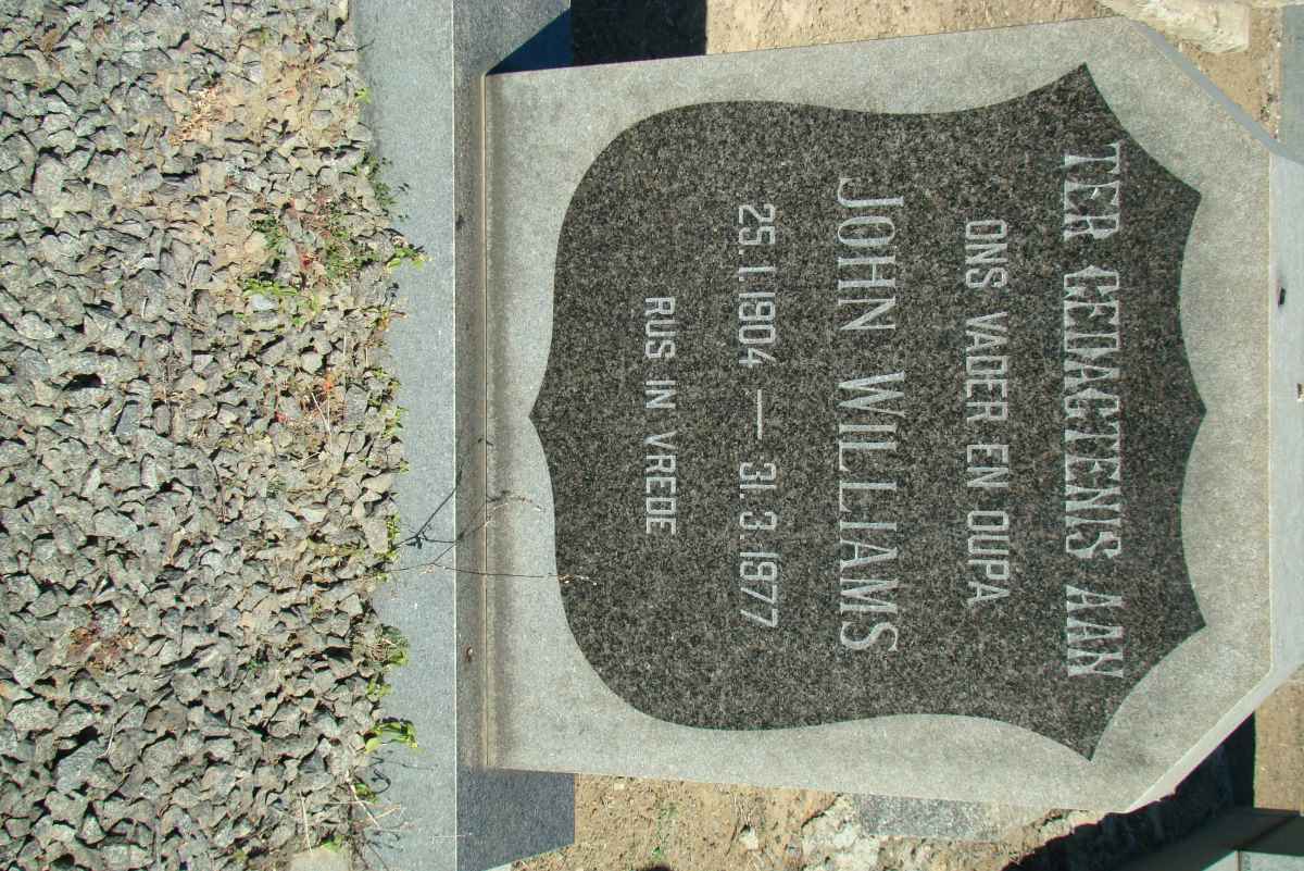 WILLIAMS John 1904-1977