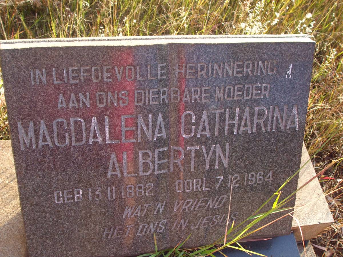 ALBERTYN Magdalena Catharina 1882-1964
