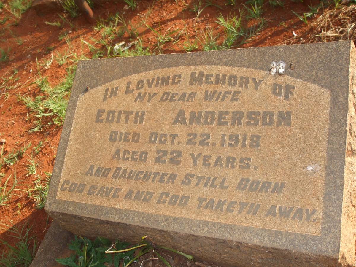 ANDERSON Edith -1918 :: ANDERSON Stillborn Daughter