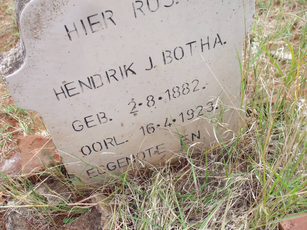BOTHA Hendrik J. 1882-1923