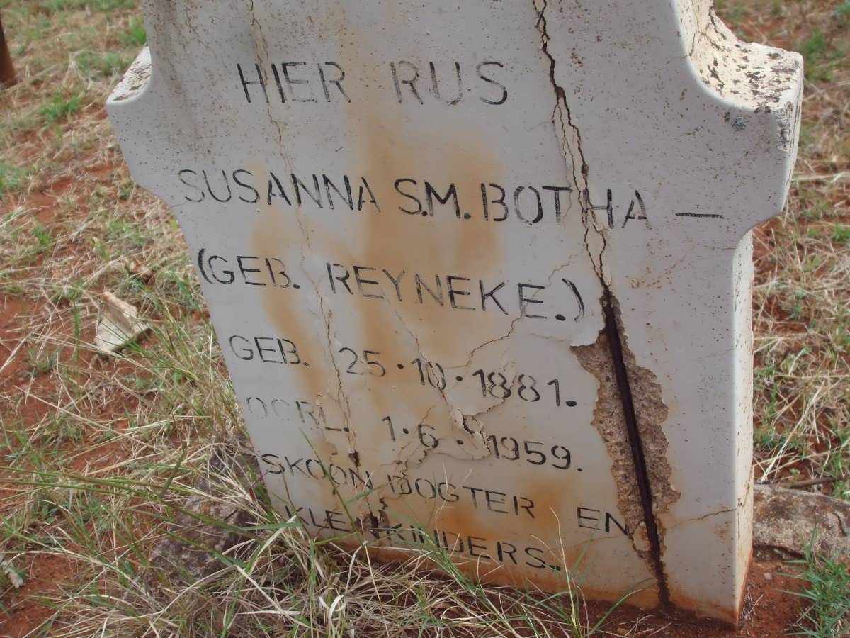 BOTHA Susanna S.M. nee REYNEKE 1881-1959
