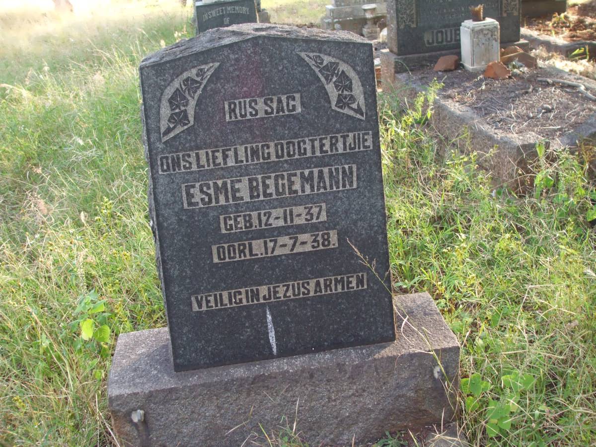 BEGEMANN Esme 1937-1938