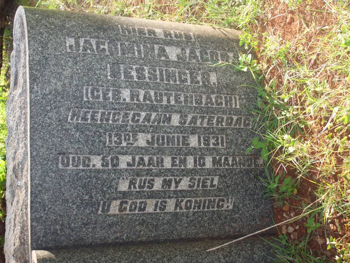 BESSINGER Jacomina Jacoba nee RAUTENBACH -1931