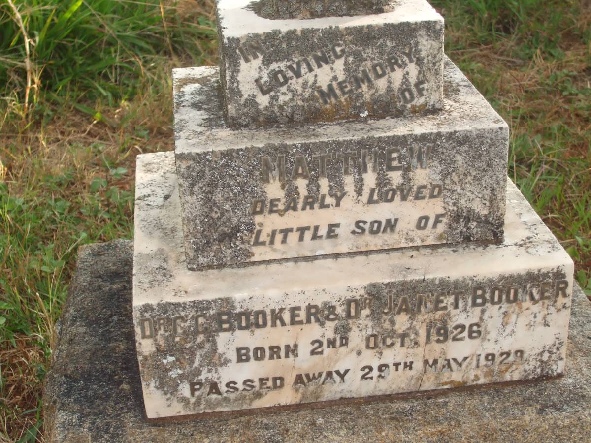 BOOKER Matthew 1926-1929