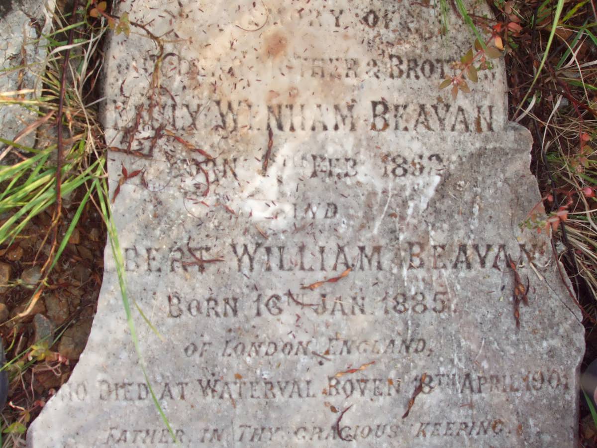 BEAVAN ? Wentham 1852-1901 :: BEAVAN Bert William 1885-1901