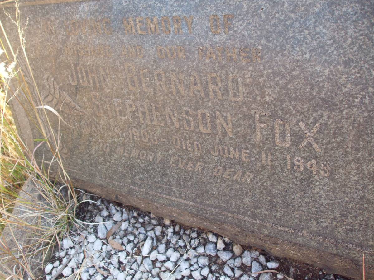 FOX John Bernard Stephenson 1903-1945