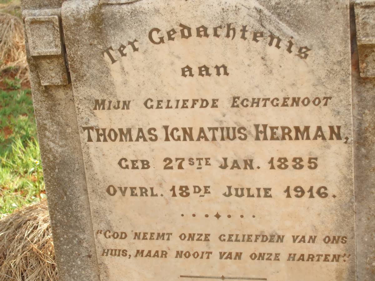 HERMAN Thomas Ignatius 1885-1916
