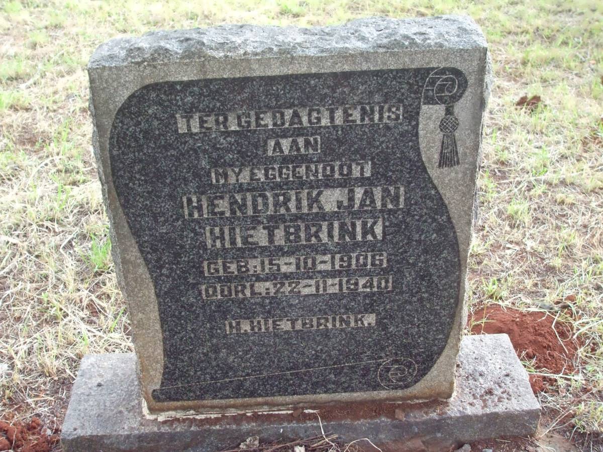 HIETBRINK Hendrik Jan 1906-1940