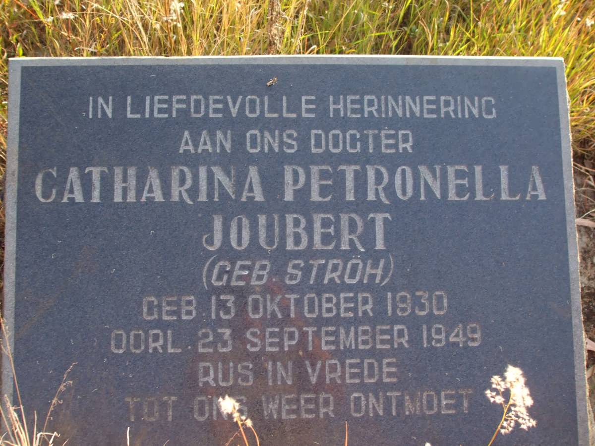 JOUBERT Catharina Petronella nee STRÖH 1930-1949