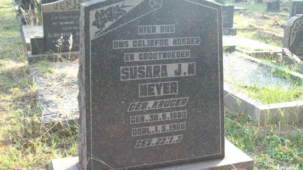 MEYER Susara J.M. nee KRUGER 1880-1968