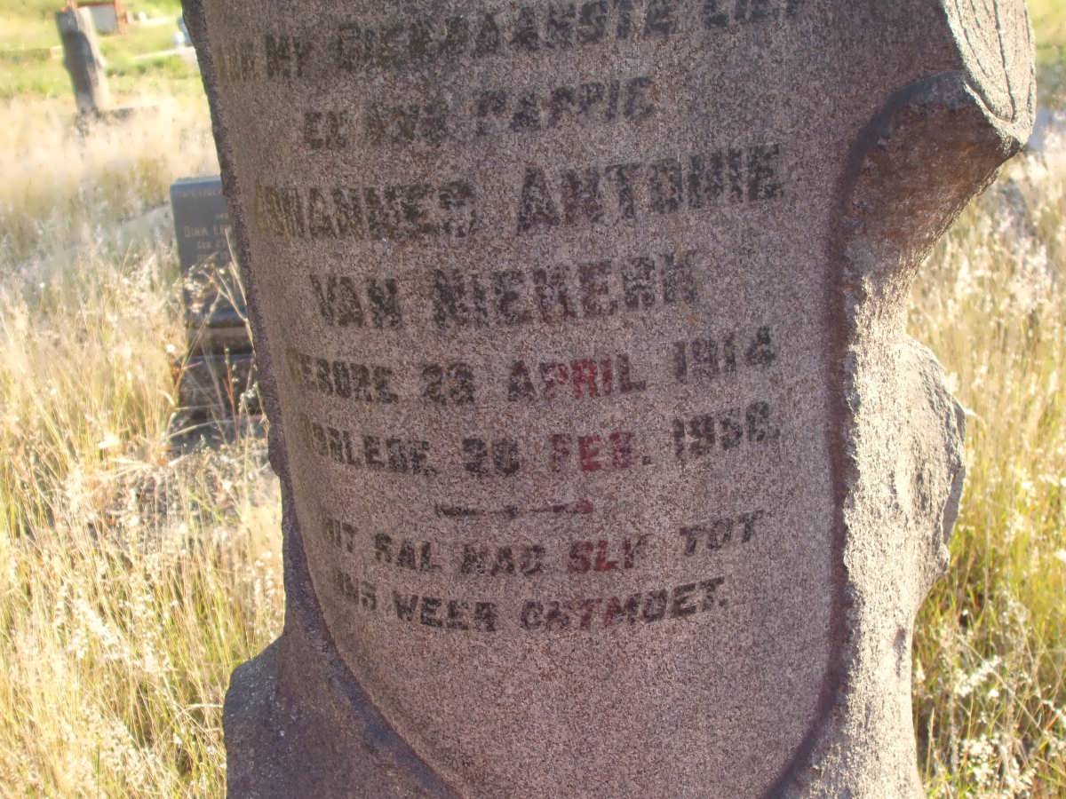 NIEKERK Johannes Antonie, van 1914-1958