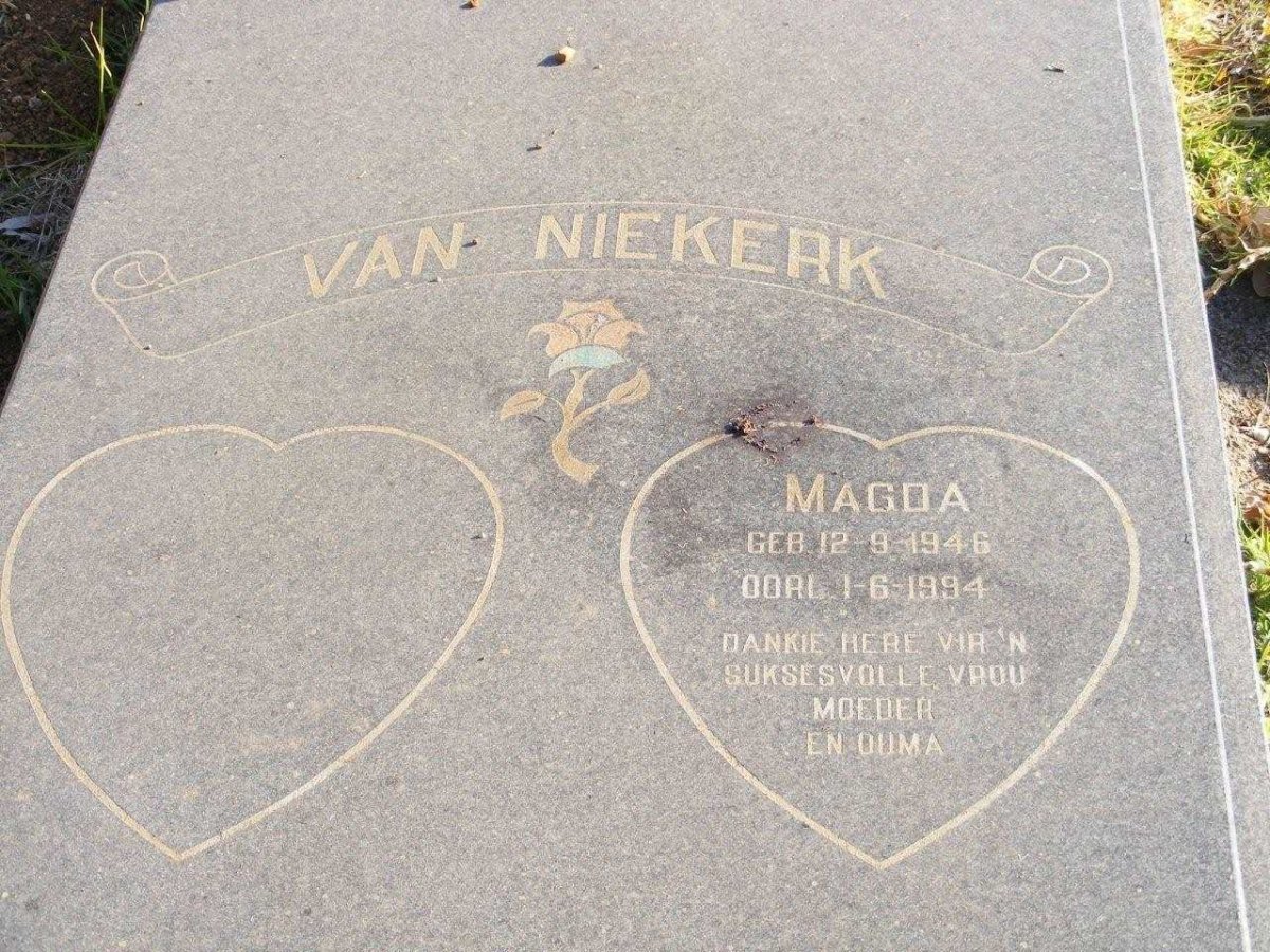 NIEKERK Magda, van 1946-1994