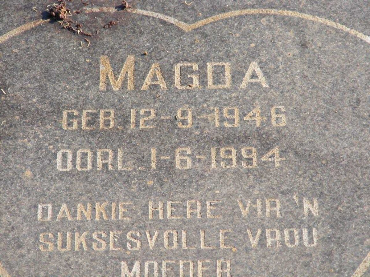 NIEKERK Magda, van 1946-1994