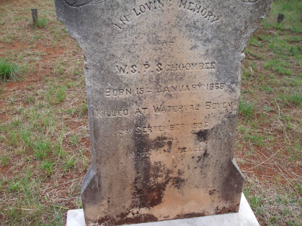 SCHOOMBEE W.S.P. 1858-1905