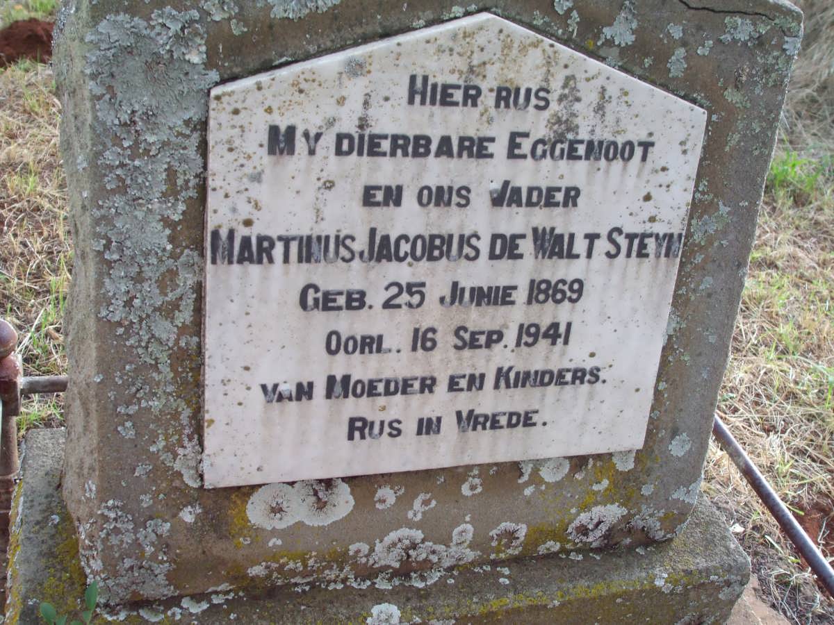 STEYN Martinus Jacobus de Walt 1869-1941