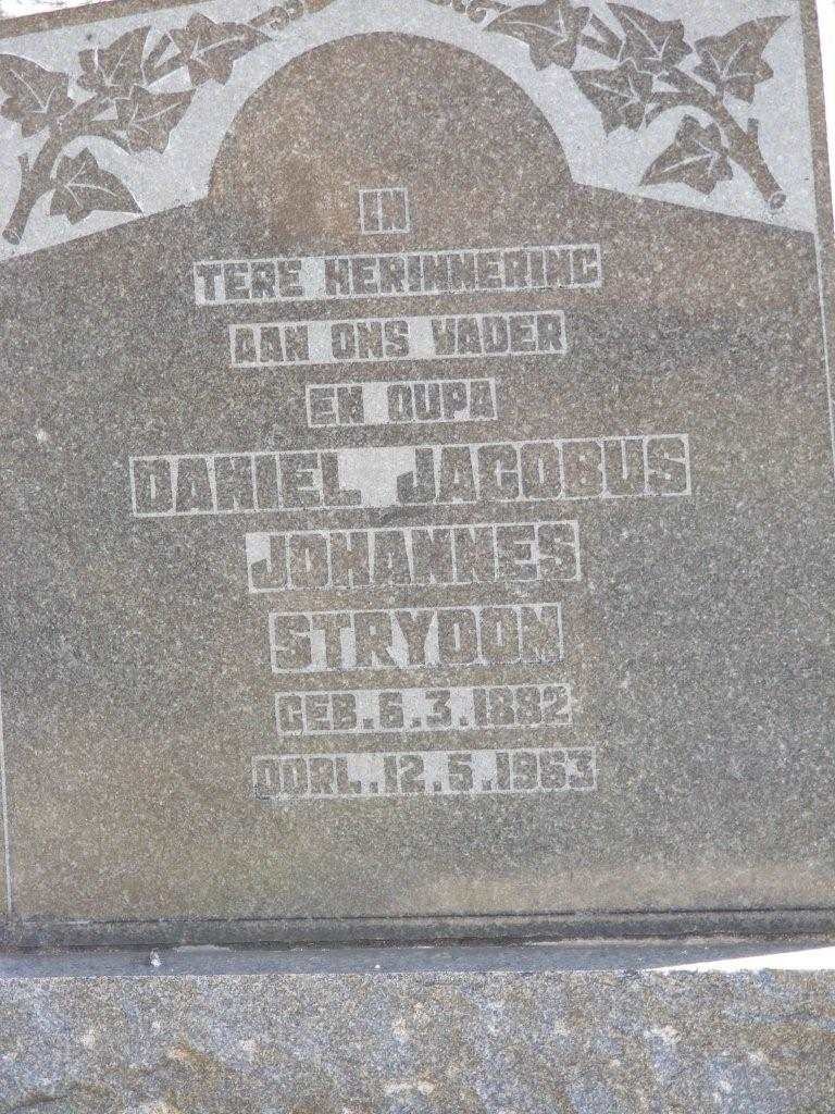 STRYDOM Daniel Jacobus Johannes 1882-1963