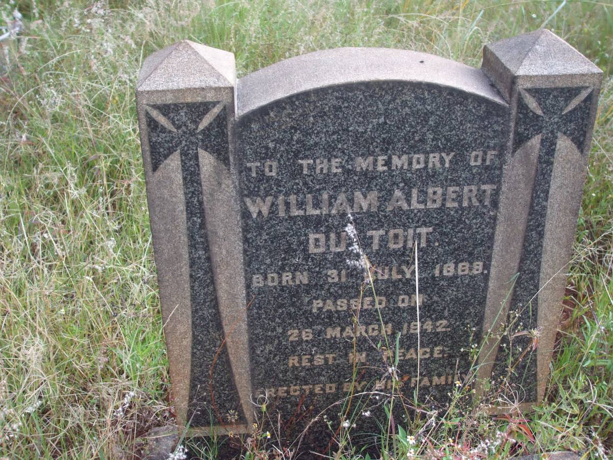 TOIT William Albert, du 1888-1942