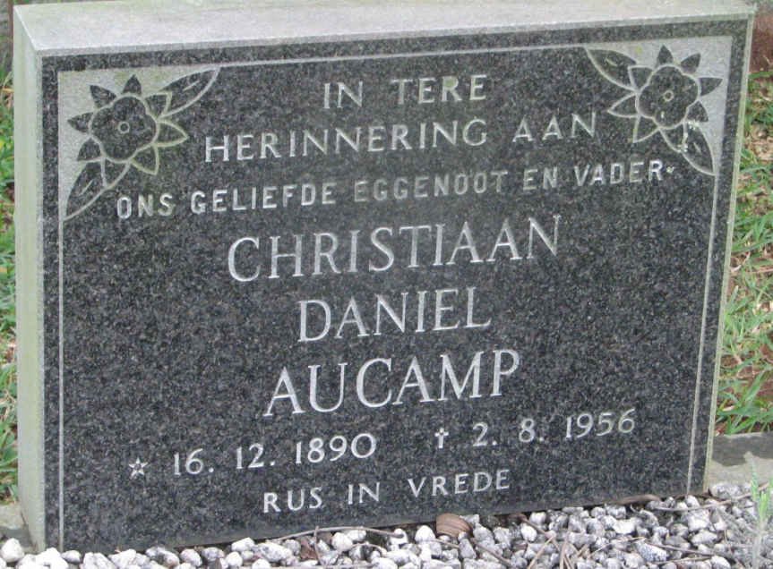 AUCAMP Christiaan Daniel 1890-1956