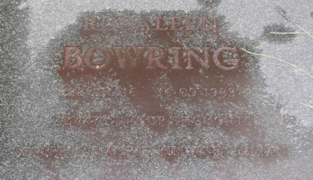 BOWRING Rosaleen 1916-1983