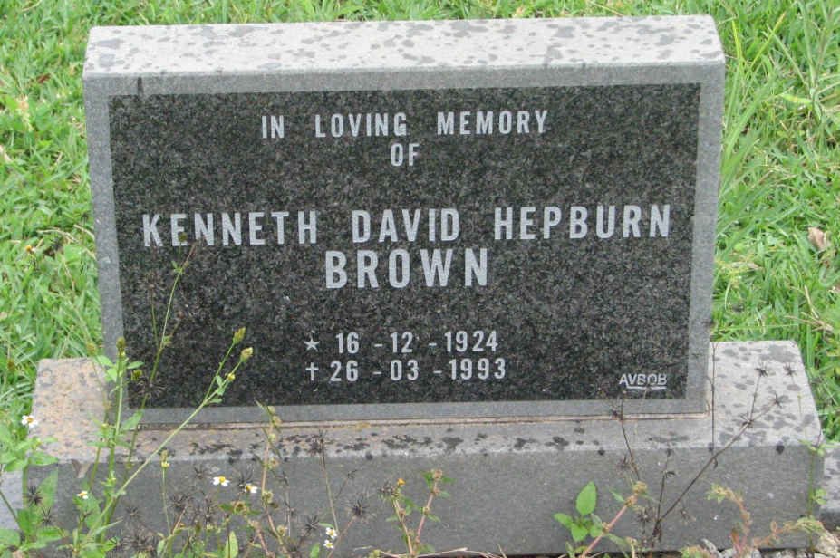 BROWN Kenneth David Hepburn 1924-1993