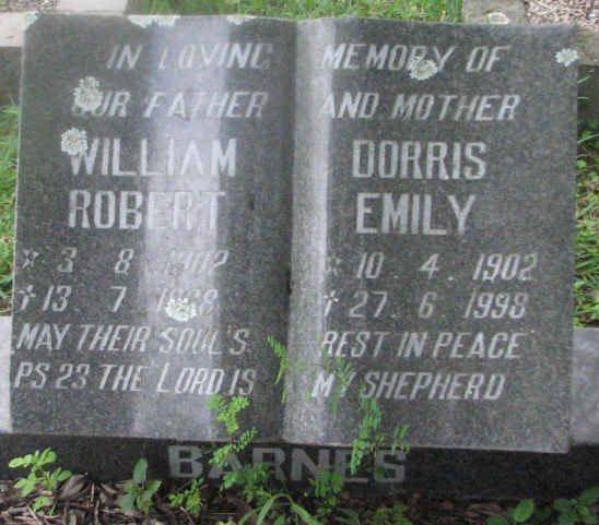 BARNES William Robert 1902-19?8 &amp; Dorris Emily 1902-1998