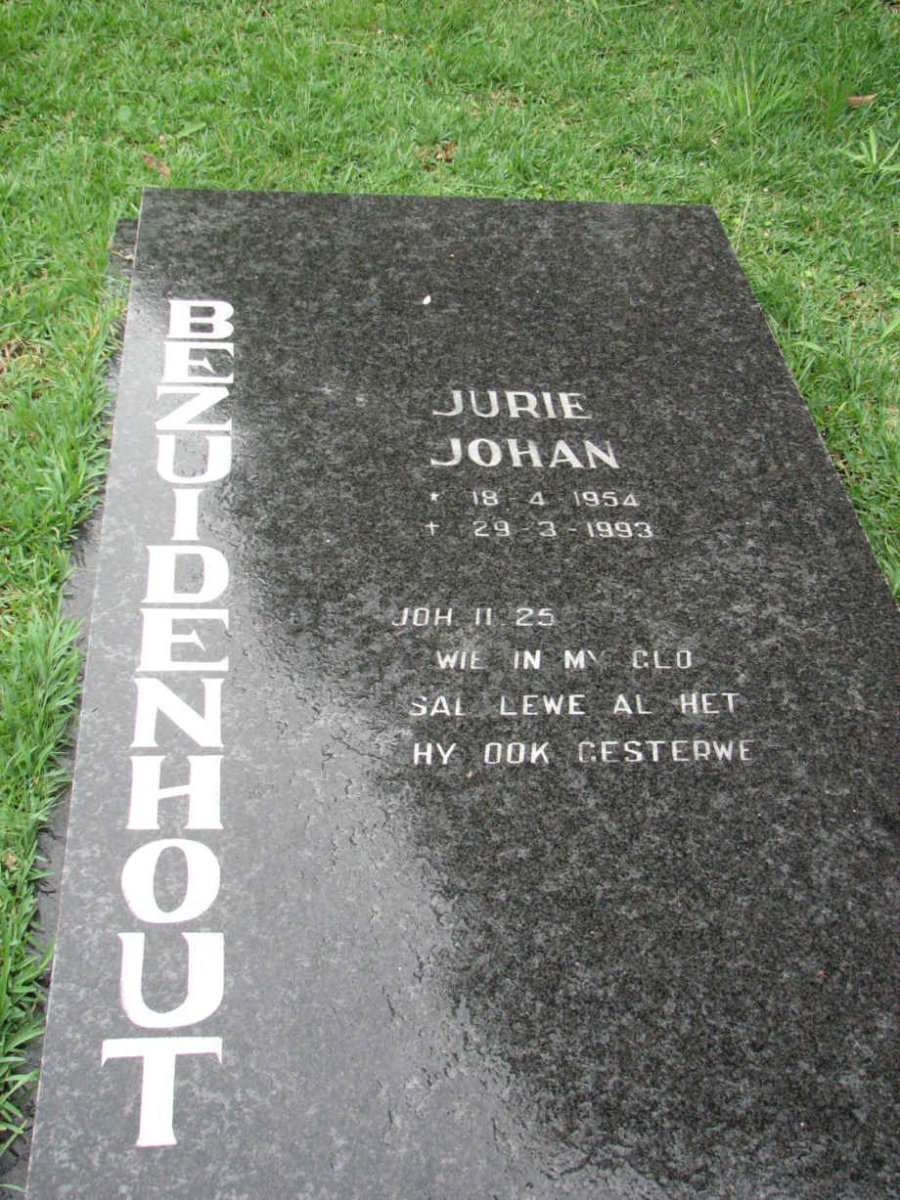 BEZUIDENHOUT Jurie Johan 1954-1993