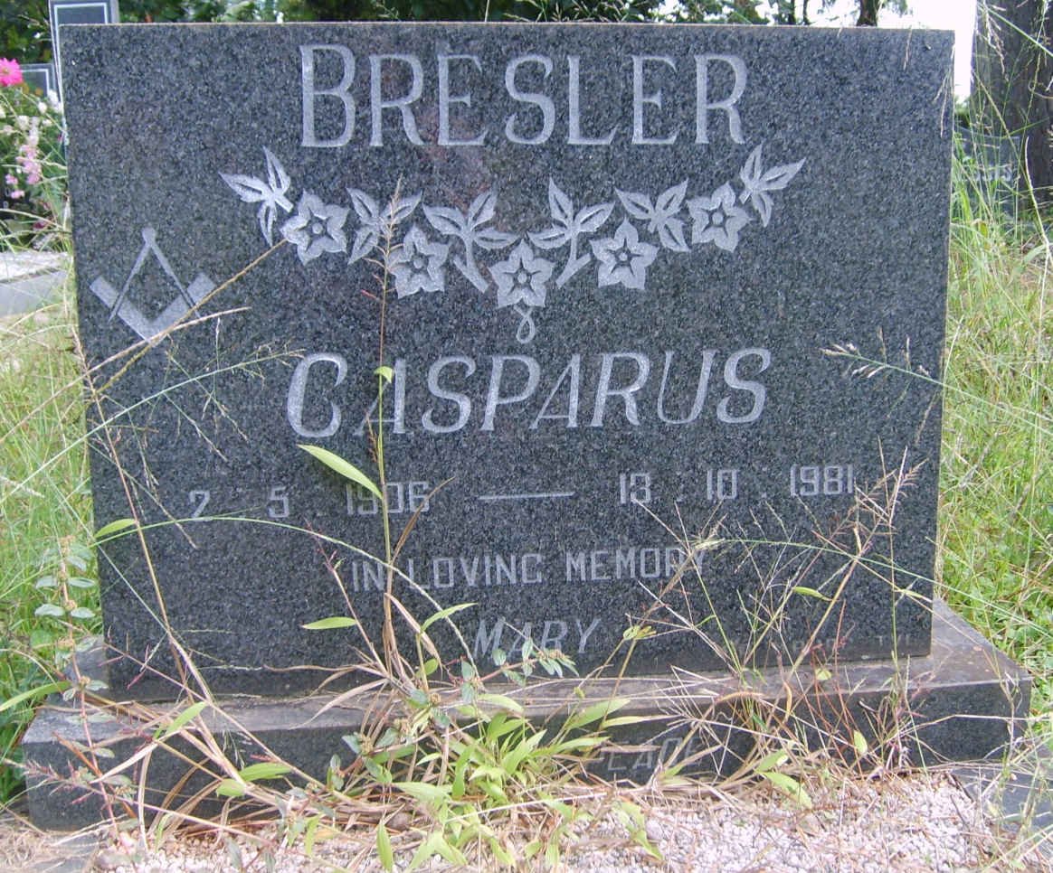BRESLER Casparus 1906-1981