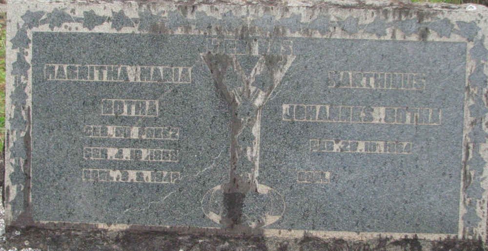 BOTHA Marthinus Johannes 1864-  &amp; Magritha Maria DU PREEZ 1858-1948