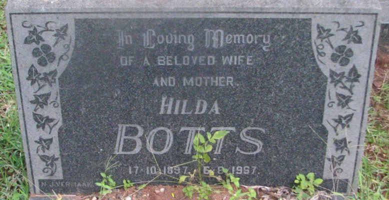 BOTTS Hilda 1897-1967