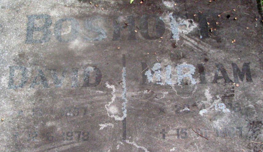 BOSHOFF David 1897-1978 &amp; Miriam ?-1987