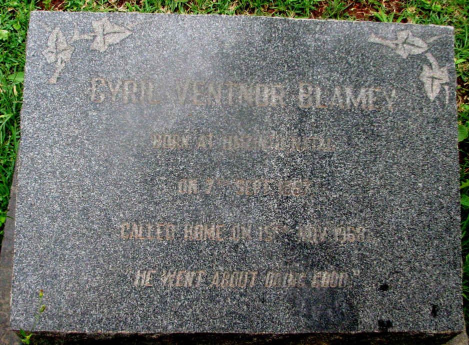 BLAMEY Cyril Ventnor ?-1968