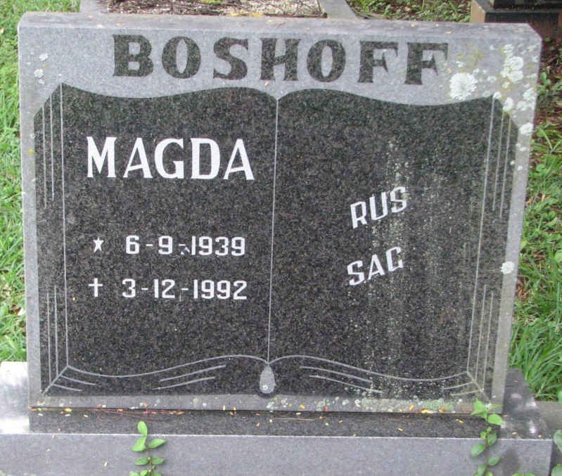 BOSHOFF Magda 1939-1992