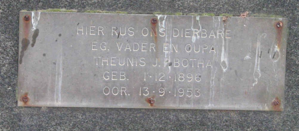 BOTHA Theunis J.P. 1896-1953