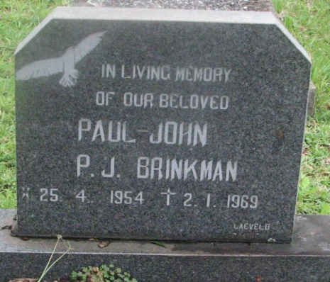BRINKMAN Paul John 1954-1969