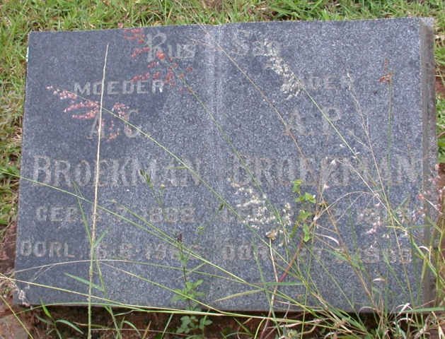 BROEKMAN  A.P. 18?-19?  &amp; A.C. 1888-19?