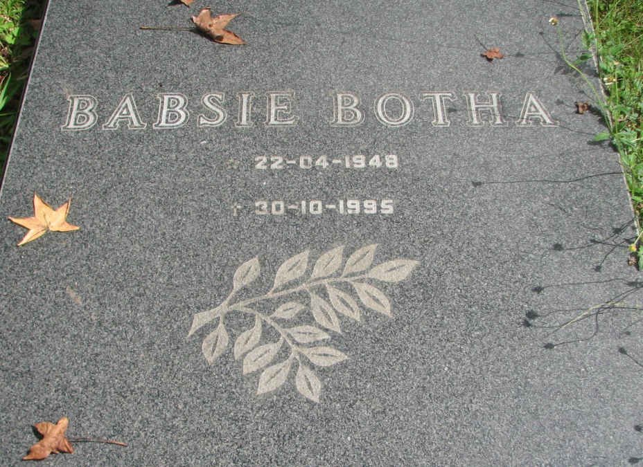 BOTHA Babsie 1948-1995