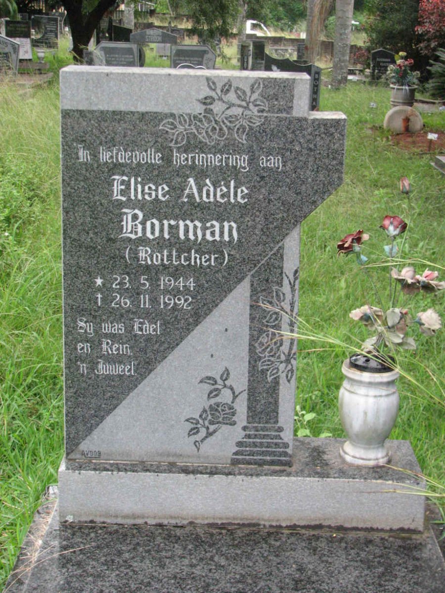 BORMAN Elise Adéle nee ROTTCHER 1944-1992
