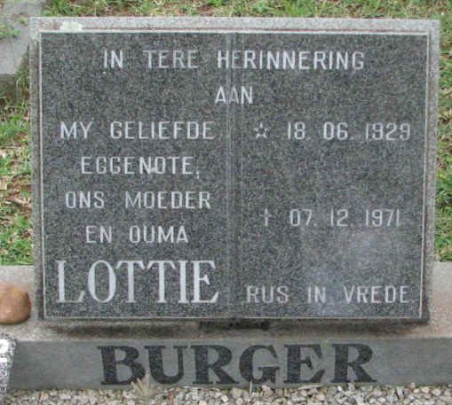 BURGER Lottie 1929-1971