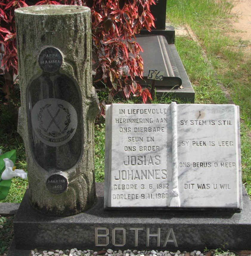 BOTHA Josias Johannes 1962-1980