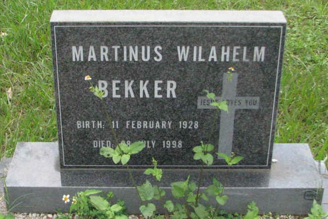 BEKKER Martinus Wilahelm 1928-1998