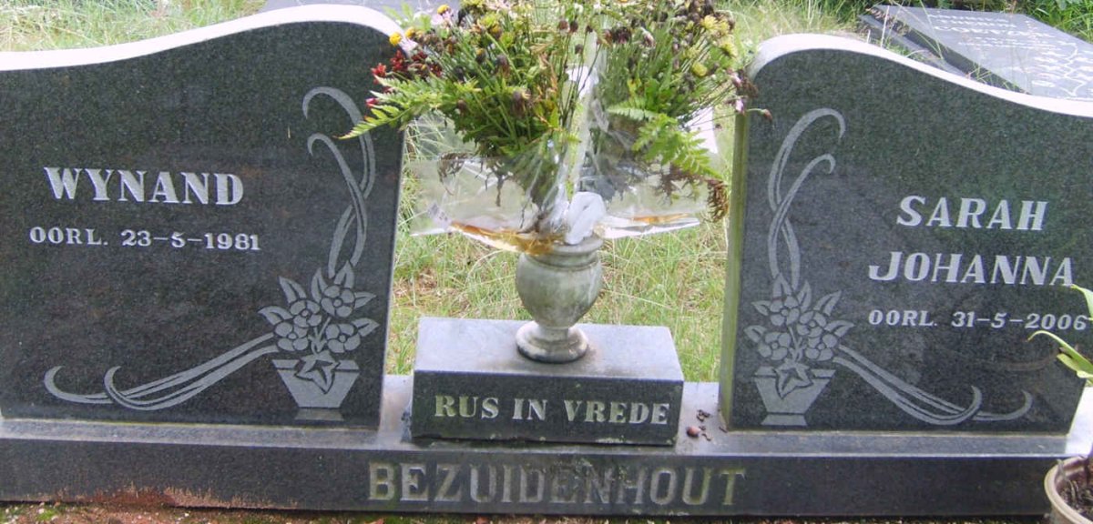 BEZUIDENHOUT Wynand -1981 &amp; Sarah Johanna -2006